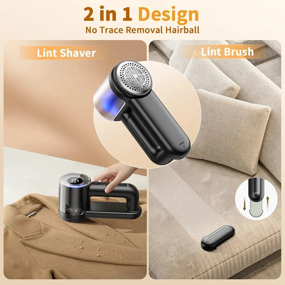 Rechargeable Fabric Shaver Electric Lint Remover with Digital Display Sweater Shaver Lint Shaver for Clothing Blanket
