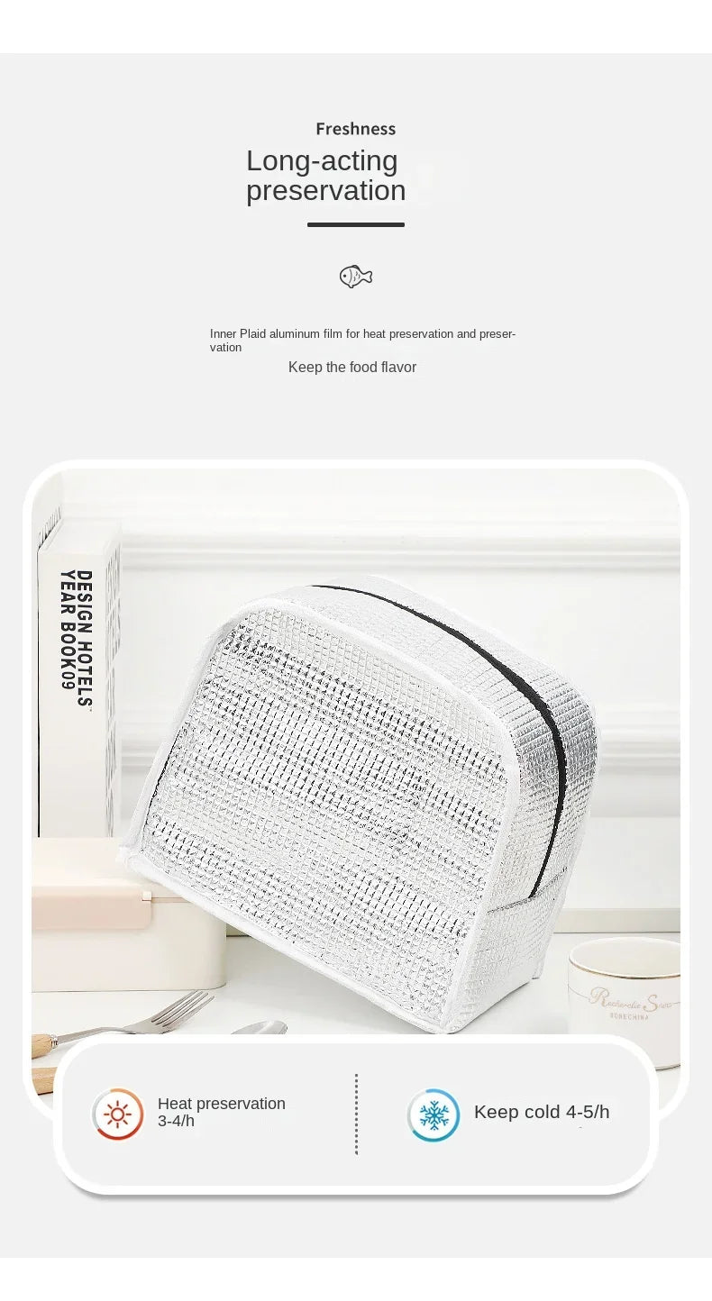 1PC Cartoon Lunch Bag Insulated Thermal Heat Lunch Box Bag Portable Cute Picnic Tote Children's School Bento Bags Large Capacity