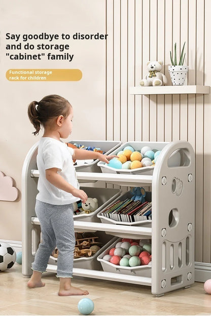 Baby Toy Storage Cabinet Classification Organization Storage Box Sundries Storage Bookshelf Cabinet for Living Room & Bedroom