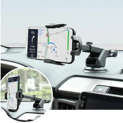 Universal Sucker Car Phone Holder 360° Rotation Windshield & Dashboard Mount Mobile Cell Support Bracket for Smartphones