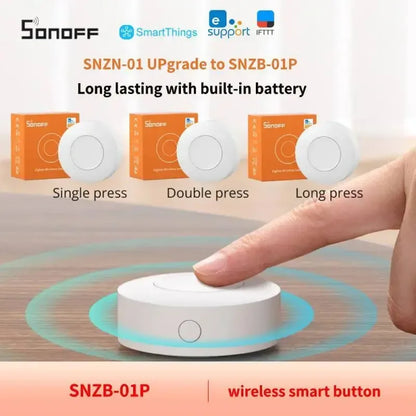 SONOFF SNZB-01P SNZB 01P Sonoff Wireless Switch Zigbee Scene Switch Two Way Control Act As Doorbell Emergency Button Via Google