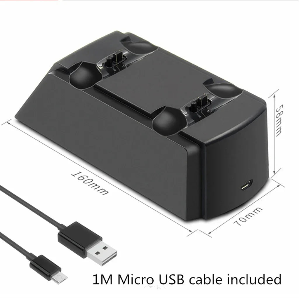 PS4 Controller Fast Charging Dock Station Dual Charger Stand with Status Indicator for Play Station 4/PS4 Slim/PS4 Pro