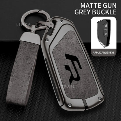 Suitable for Seat Ateca Leon FR 2 Ibiza Zinc Alloy Car Key Cover High-end Leather Car Key Case Auto Accessories