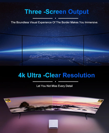 Mini PC with AMD Ryzen 7 7730U 7 5800U Mini Computer, Mini Gaming PC with USB Type-C Desktop Computer Supports Triple 4K Display