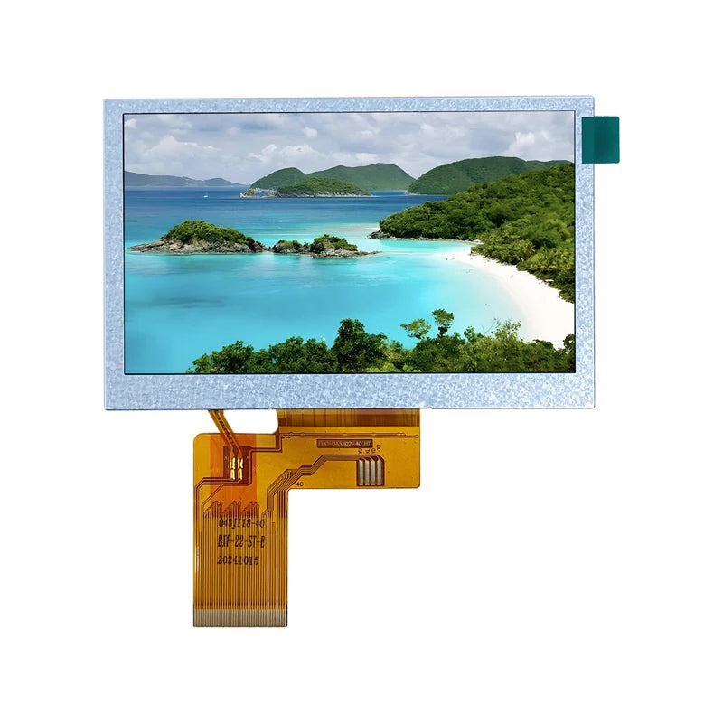 IPS Display 4.3 Inch with 800x480 Resolution RGB Communication IPS 1000 High Brightness LCD Screen