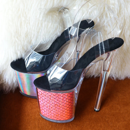 New Pattern Superior Quality Super High Heel Ladies Shoes High Heel Ladies Shoes 17CM/7inches Crystal Thin Heels Sandals Wedding