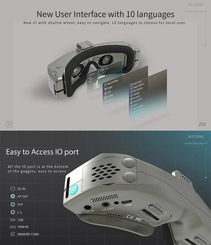 Skyzone SKY04X PRO Goggles FPV Goggles VR 1920*1080 Resolution 100FPS Diversity Video Glasses For FPV Accessories