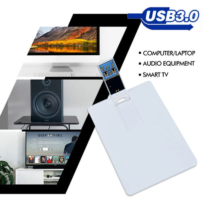 10/20/50PCS LOT Free Logo 100% Capacity 16GB 32GB Credit Card USB Flash Drive 3.0 Customized Logo Top Quality Creative Pendrive