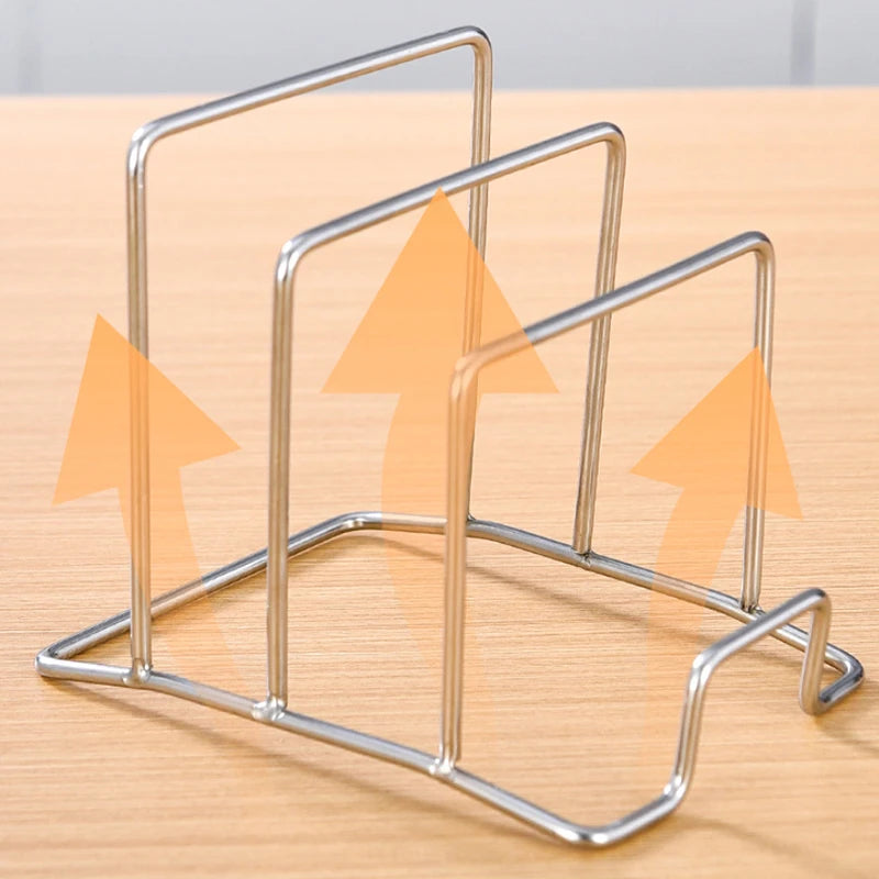 1PC Rack Shelf Stand Multi Layer Space Saving Rustproof Cutting Board Practical Kitchen Organizer Pot Lid Holder Iron Art Home