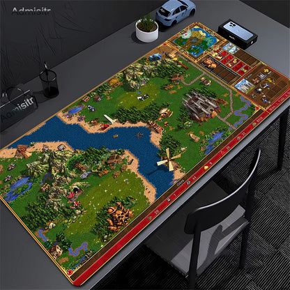 Anime Heroes of Might and Magic 3 Map Mousepad Gaming Laptops Keyboard Mat Desk Protector Deskmat Mats Laptop Gamer Mouse Pad
