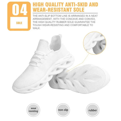 Black and White Teeth Medical Institution Nurse Shoes for Woman Men Four Seasons Round Toe Non-slip Casual Sneakers Custom Shoes
