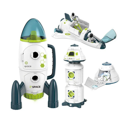 Puzzle Acousto Optic Space Toys Space Model Air Force Shuttle Space Station Rocket Aviation Series Toy Forkids Christmas Gift