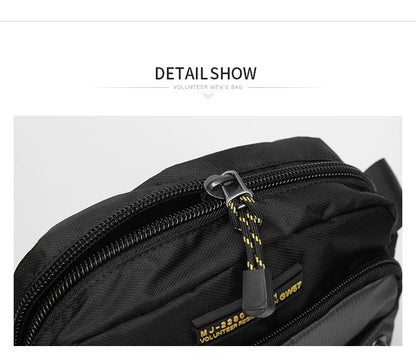 VOLUNTEER Shoulder Bag for Men New Light Weight Commuter Fashion Oxford Cloth Versatile Solid Phone Crossbody Bags Man 1698-08