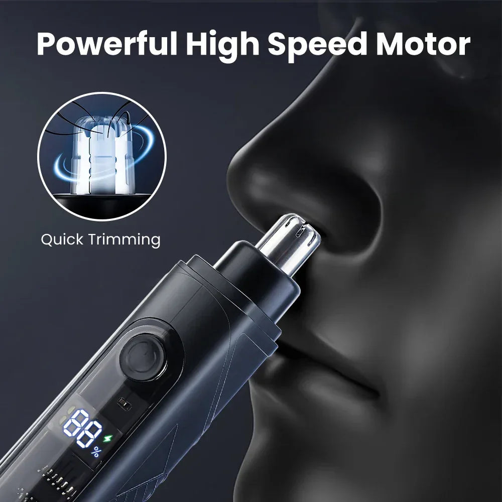 Electric Mini Nose Hair Trimmer Painless Clipper Nose Ears Facial Hair Shaving Portable Trimmer For Men Women Wet Dry Haircut