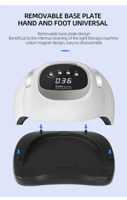 Professional 72 LEDS UV LED Nail Lamp For Fast Gel Nail Polish 320W Nail Dryer With 4 Timer Automatic Sensing For Salon