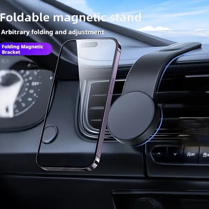 Magnetic Car Phone Holder GPS Holder Auto Dashboard Mount for Phone Thickened Aluminum Alloy an Be Bent At Any Angle Accessories