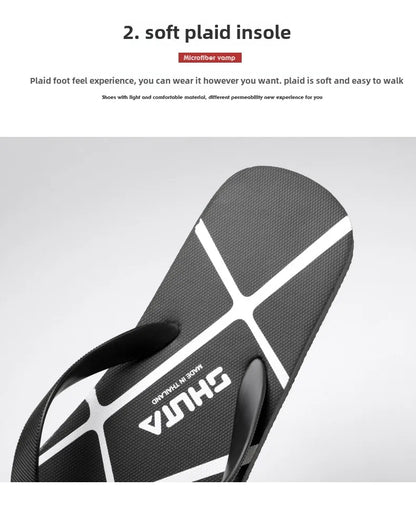 Men's Summer Flip Flop Fashionable Outdoor Slippers Casual Vacation Beach Shoes Indoor Bathroom Non-slip Flip-flops Sandals