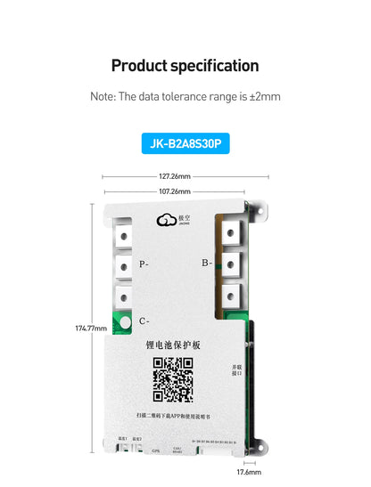 Jikong JK BMS 3s 4s 5s 6s 7s 8s 100A 200A 300A Smart Lifepo4 Li-ion Active Balance Lithium 12V 24v With RS485 CAN Bluetooth Heat