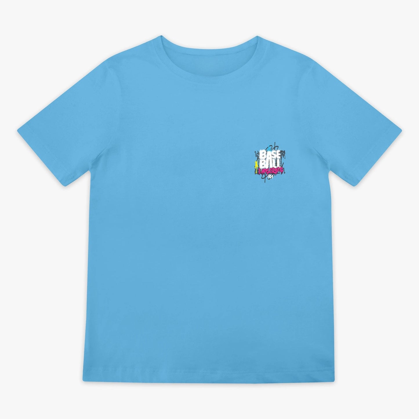 New Summer Baseball-Themed Colorful Graffiti Print #101# Lifestyle-Themed Breathable Cotton Sports T-Shirt for Teenagers