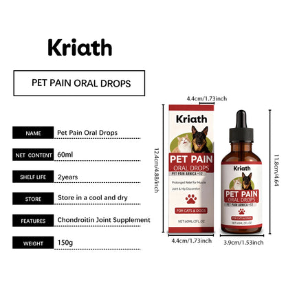 Pet Herbal Care Drops Effectively Nourish Joints Maintain Cartilage Health Enhance Resilience Gentle Ingredients Pet Joint Drops