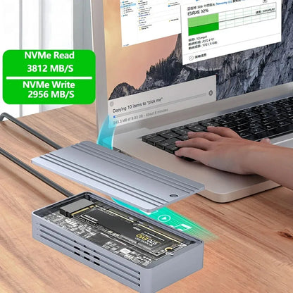 40Gbps USB 4.0 SSD Enclosure Thunderbolt USB-C M.2 NVMe SSD Case Compatible with USB 3.2/3.1/3.0 For Macbook iPad Phone Laptop