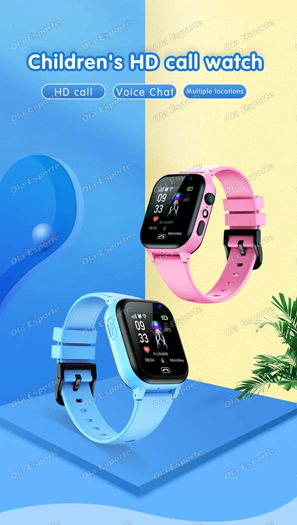 Kids Smart Watch 4G Sim Card 2G Internet SOS LBS Location Call Child SmartWatch Camera Waterproof Watch Phone For Boys Girls
