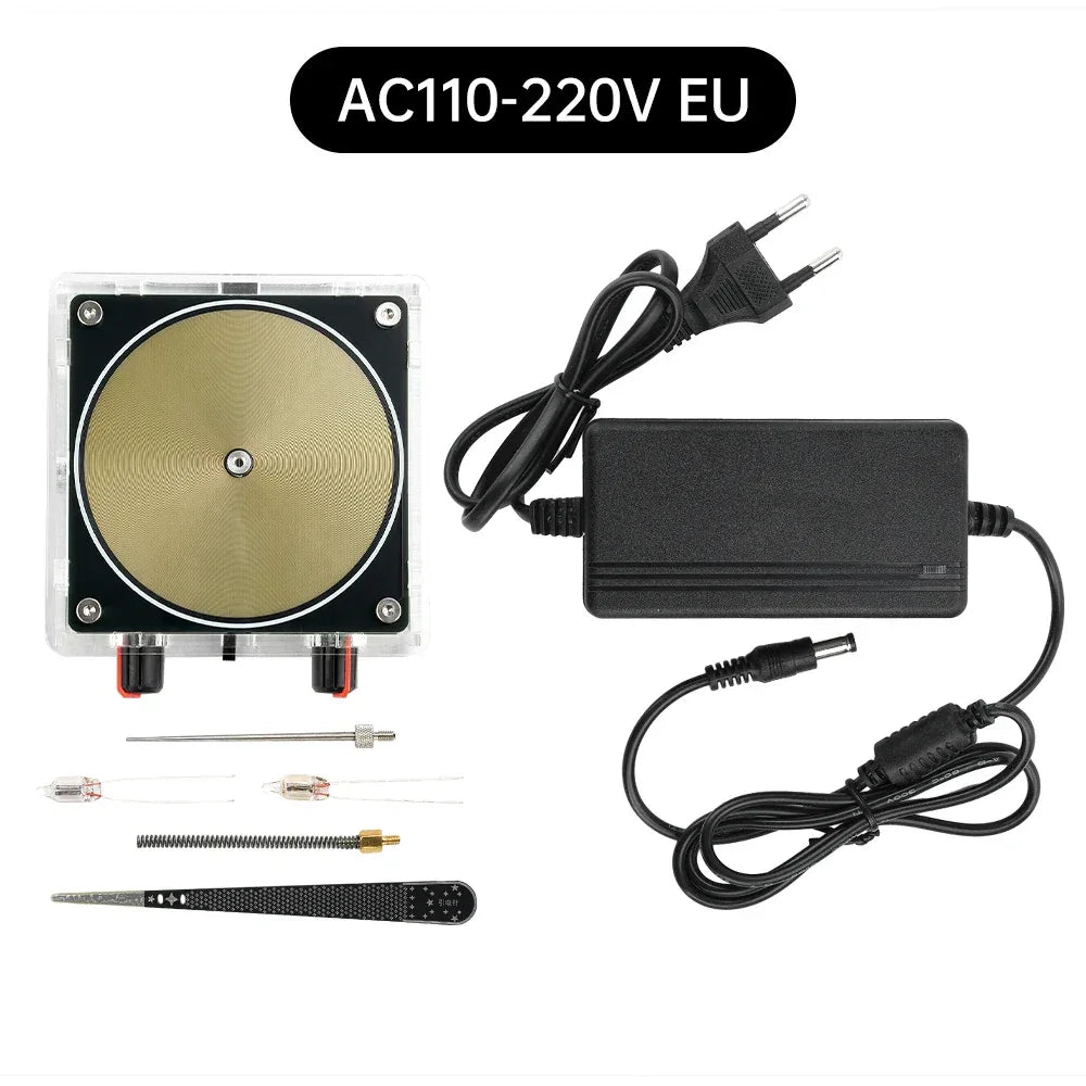 AC110-220V Input Dual Mode Music Tesla Coil Palm Tesla Coil High Frequency Voltage Pulse arc Generator  Artificial Lightning
