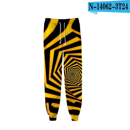 New Hot Sale 3D Print Tie Dye Pink and Green Pants Colorful Psychedelic Trousers Streetwear Men/Women Sweatpants
