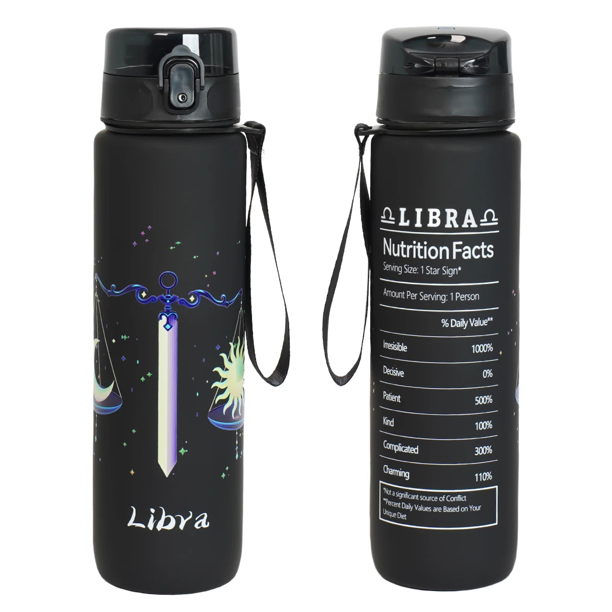 12 zodiac Aquarius 1L outdoor activity leak-proof plastic cup portable water bottle birthday gift holiday gift