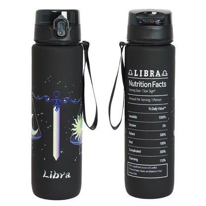 12 zodiac Aquarius 1L outdoor activity leak-proof plastic cup portable water bottle birthday gift holiday gift