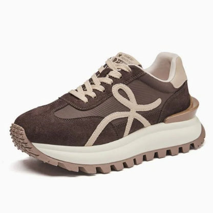 Women Sneakers Genuine Leather Platforms Ladies Casual Sports Shoes Comfy Students Sneakers Summer Popular Size 34-40
