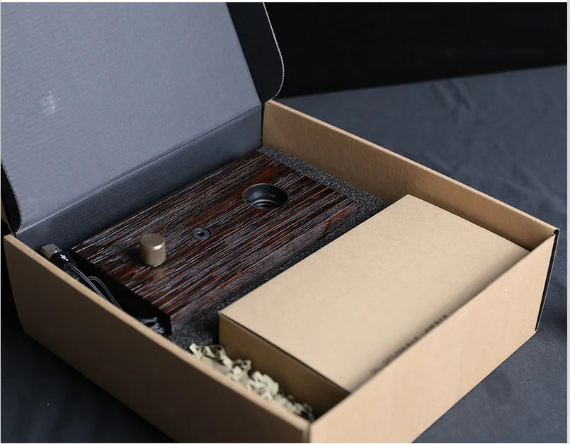 Waterless Pure Essential Oil Diffuser Nebulizer Aromatherapy Diffuser Electric Wooden Glass Home Aroma Essential Diffusers