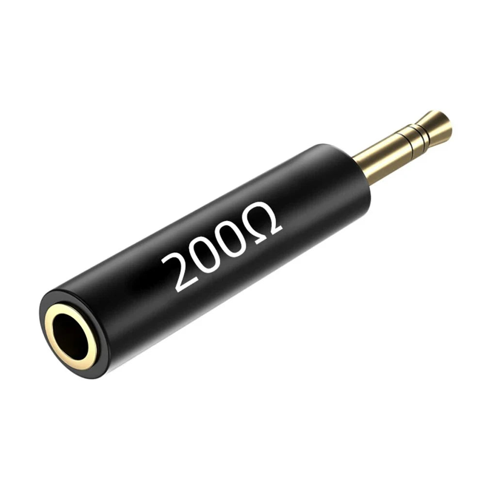 1PCS Conductor Earphone Impedance Plug 30 75 150 200 400 600 Ohm Noise Cancelling Adapter Resistance Reduce Noise Filter Plug