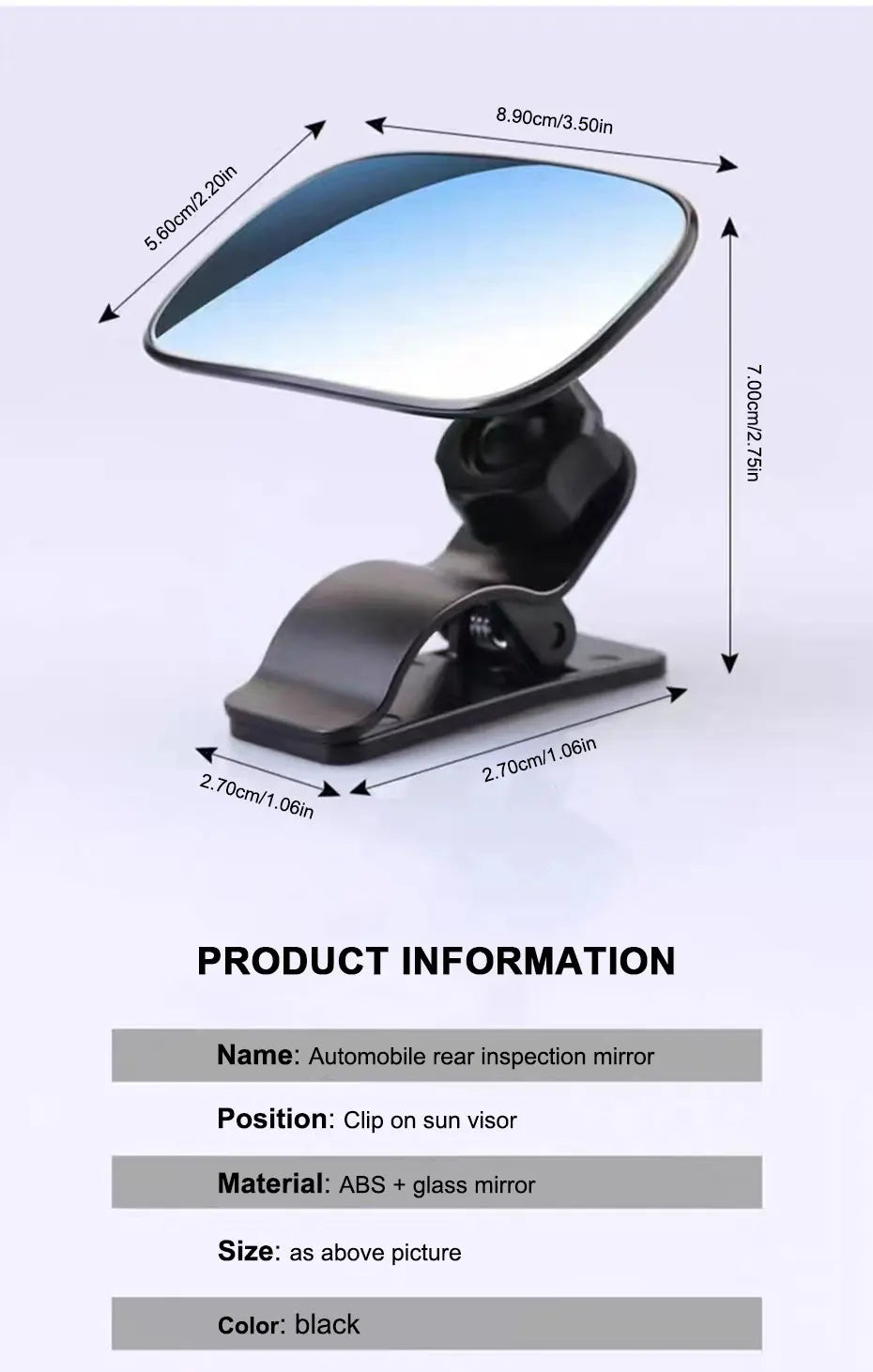 SEAMETAL Car Interior Baby Mirrors 120-Degree Wide Angle Rear View Mirror for Baby Children Safe Adjustable Car Observing Mirror