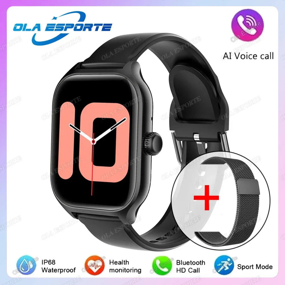 2.01'' Sports SmartWatch Fitness Clock Health Monitor Waterproof Smartwatch Wireless Call Watches For Men Women IOS Andriod 2025
