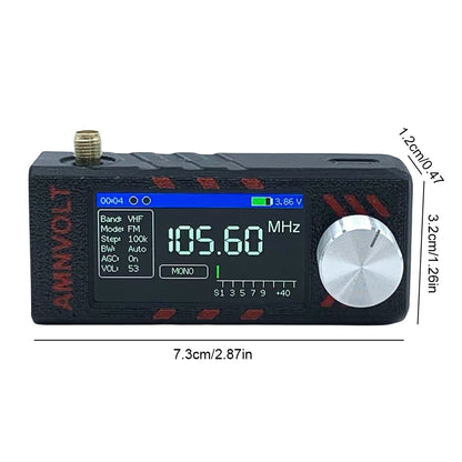 Upgraded V3S AMNVOLT Mini SI4732 DSP Radio Receiver FM AM SSB LSB USB Full Band Pocket Radio with Hi-Z Headphone Amplifier