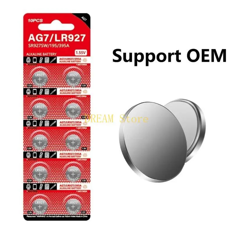10Pcs AG7 Button Batteries LR57 LR927 395 SR927W SR57 SR927 V399 D399 GP399 SR92 best sale