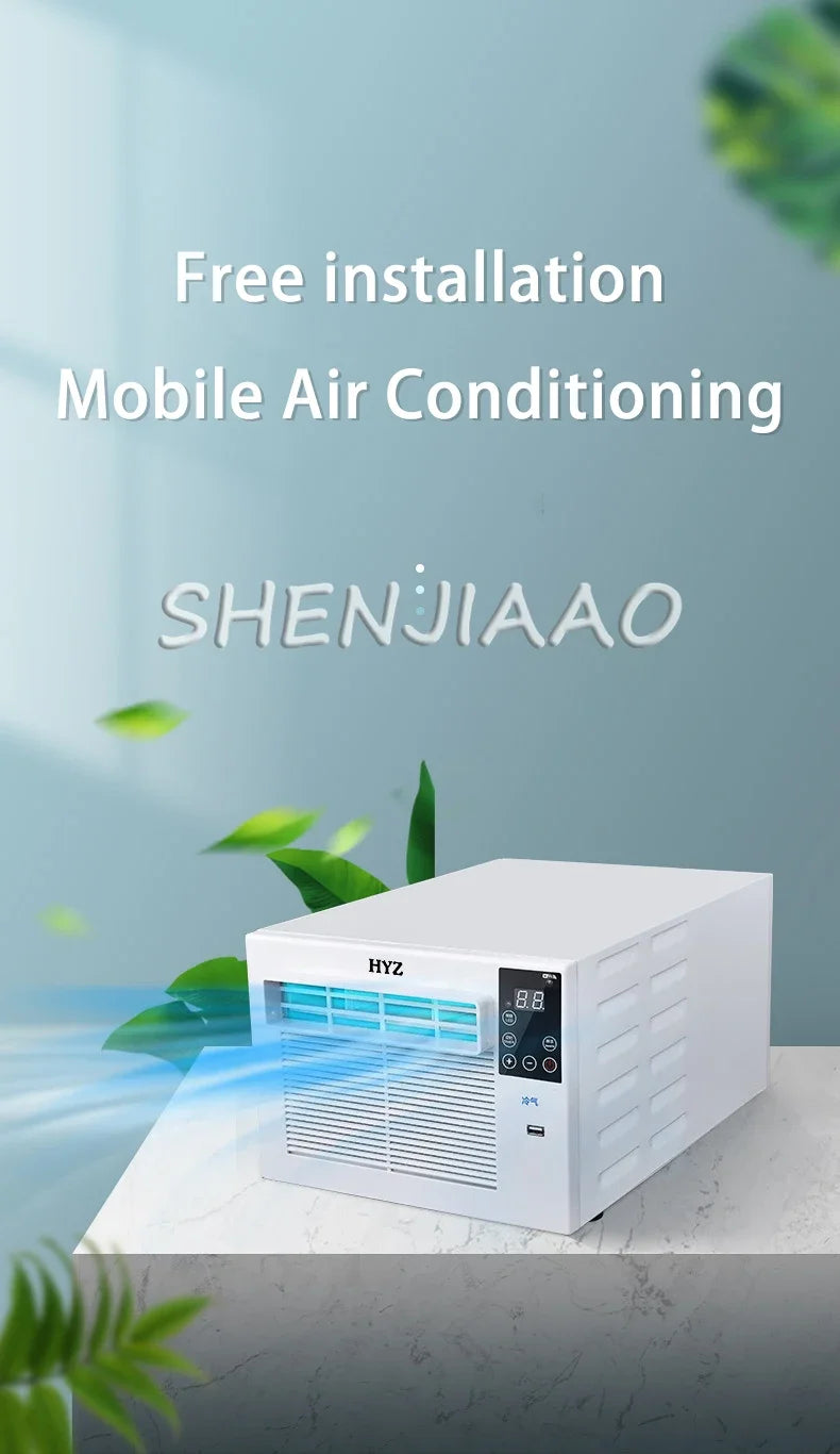 Home Portable Mobile Air Conditioning Dehumidification Desktop Mini Cooling Only Machine Free Installation with Remote Control