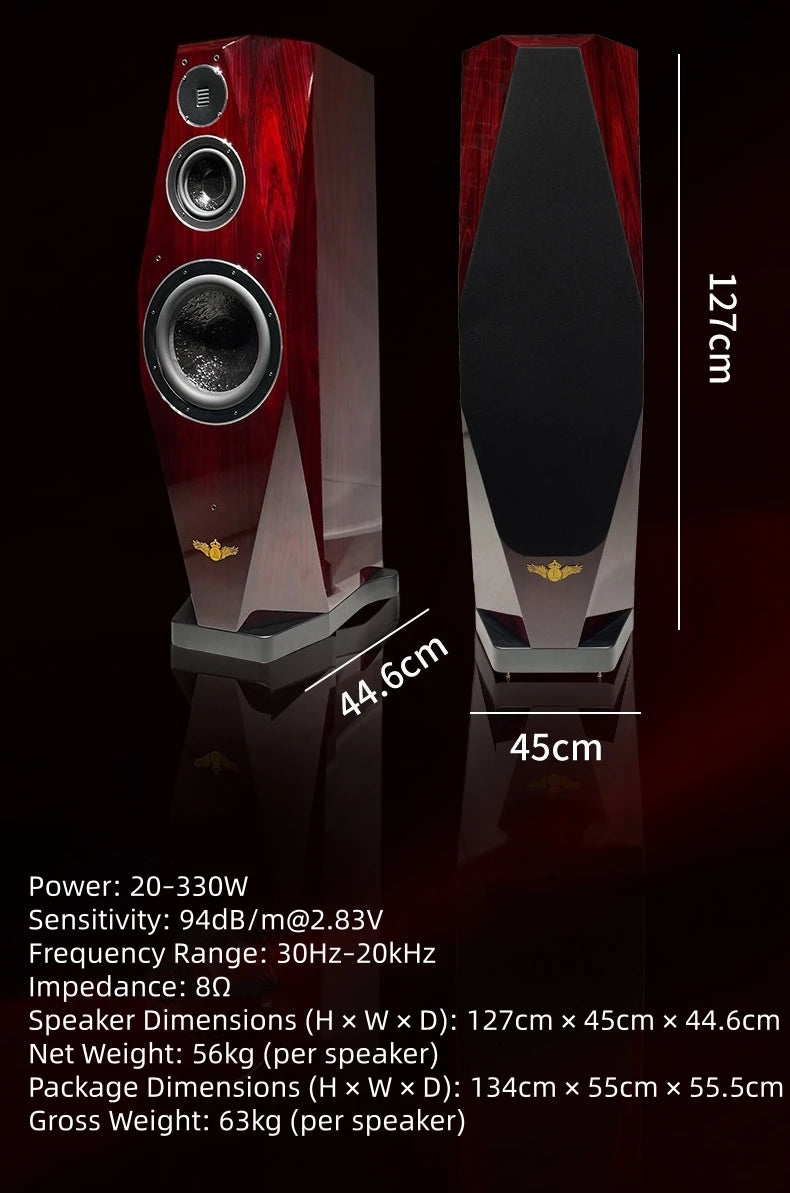 BL-8 Diamond 8 Flagship Hi-Fi Floor Standing Speakers, Audiophile High-End Passive Tower System for Home Audio