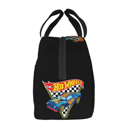Custom Hot Wheels For Fans Thermal Insulated Lunch Bag Cartoon Sport Car Portable Lunch Container Travel Multifunction Food Box