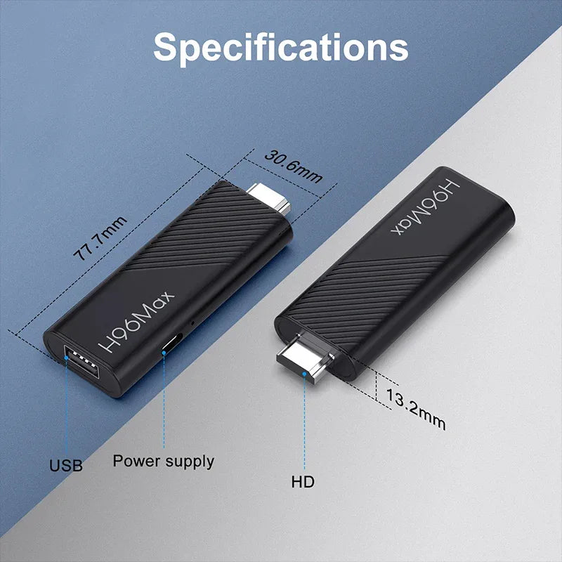 H96 MAX H313 TV Stick Allwinner H313 Quad Core mini smart TV BOX 4K Wifi6 BT5.0 Google voice assistant Smart Set Top Box