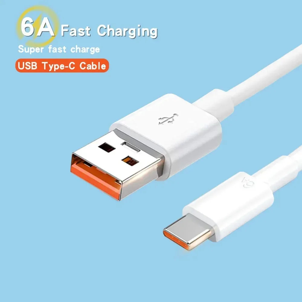 120W Type C USB Phone Charger Fast Charging Data Cable Mobile Phone Power Adapter For iPhone Xiaomi Huawei Samsung Wall Charger