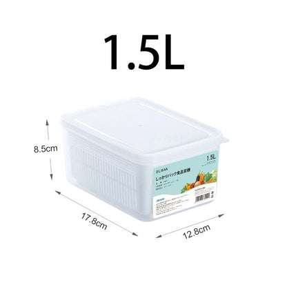 Refrigerator Storage Box Fridge Organizer Fresh Vegetable Fruit Boxes Drain Basket Storage Containers Pantry Kitchen Organizer