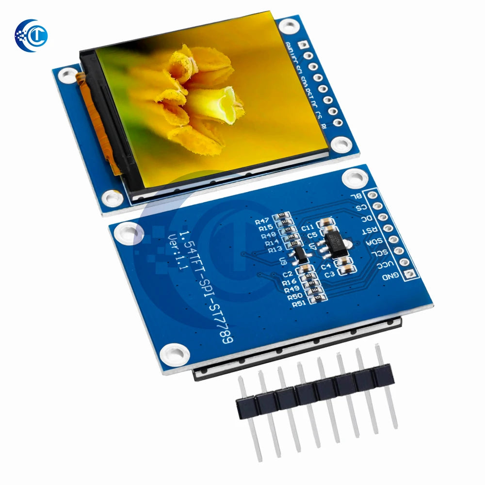 1.54 Inch 1.54" Full Color TFT Display Module HD IPS LCD LED Screen 240x240 SPI Interface ST7789 For Arduino