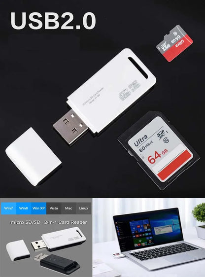 USB 2.0 TF Micro SD Card Reader High Speed Data Transfer Converter Computer Notebook Laptop USB Disk Card Writer Adapter Dongle