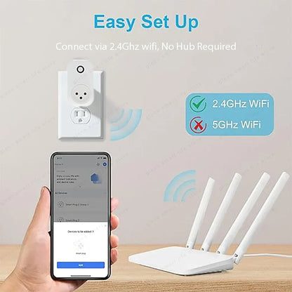 16A Israel Plug Tuya Smart Wifi Power Plug Wireless Socket Outlet Work with Alexa Google Home Assistant Smart Life APP