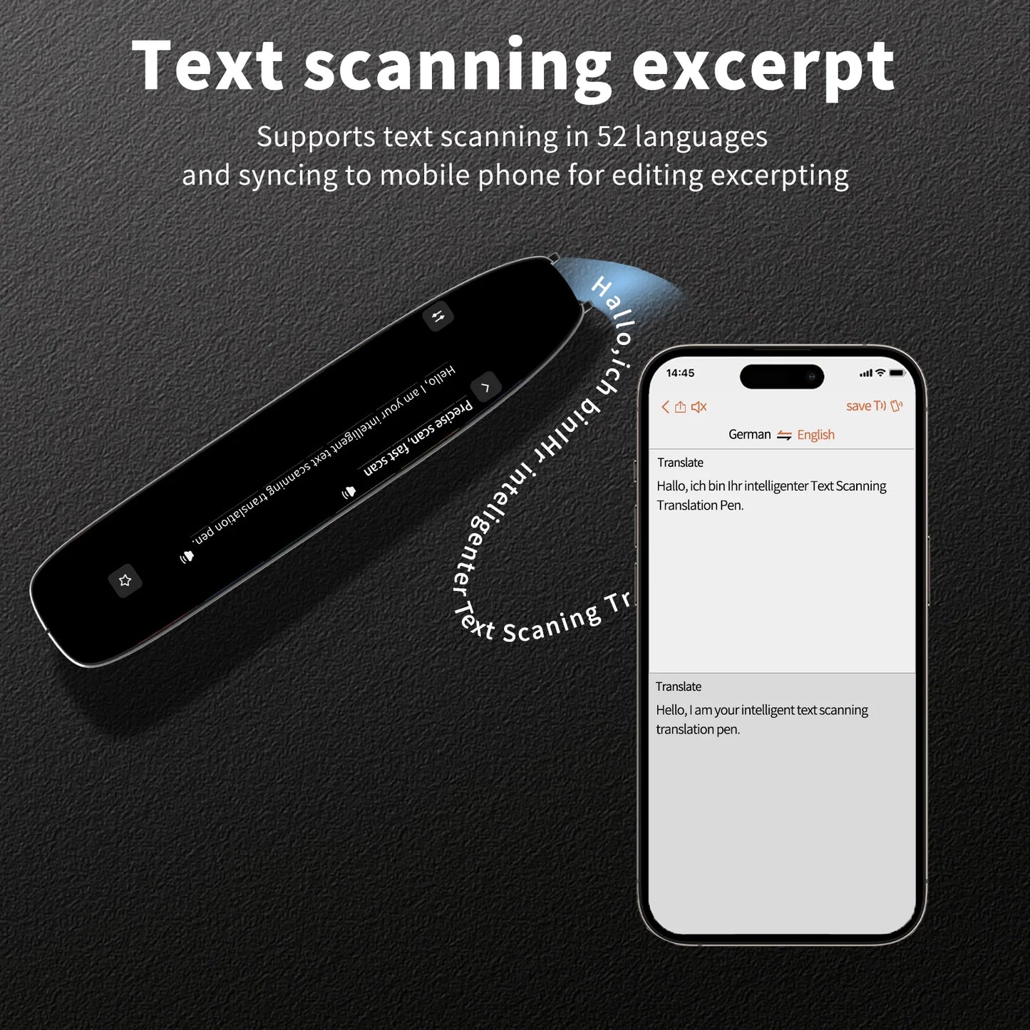 Translation Pen for Dyslexia Scanner Reading Pen 142 Text to Speech Smart Recording Pen Voice Wireless Text Extract Translator