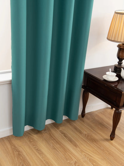 2pcs Solid 100% Blackout Curtain - Curtains for Bedroom and Living Room - UV Protection, Easy Sliding, and Stylish Design