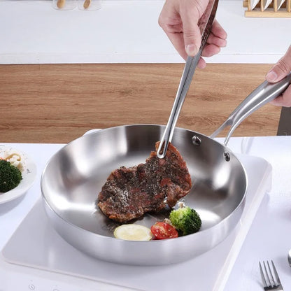 304 stainless steel frying pan, non stick pan, steak pan, suitable for gas stoves and induction cookers, uncoated kitchen utensi