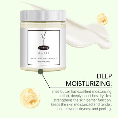 Shea Butter Body Lotion Moisturizing Magnesium Body Butter Nourishing Skin Soft Smooth Soothes Muscles Body Skincare Cream